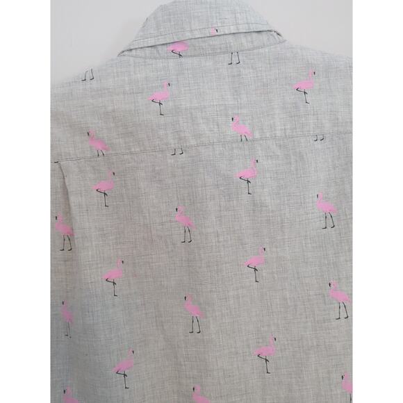 Bonobos Men's Slim Fit Pink Flamingo Button Down Shirt Size S Gray Casual Spring - Picture 4 of 8